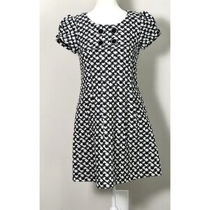 American Retro Black White "Ruth Dress" Women's Babydoll Dress Size 38 (6-8 US)